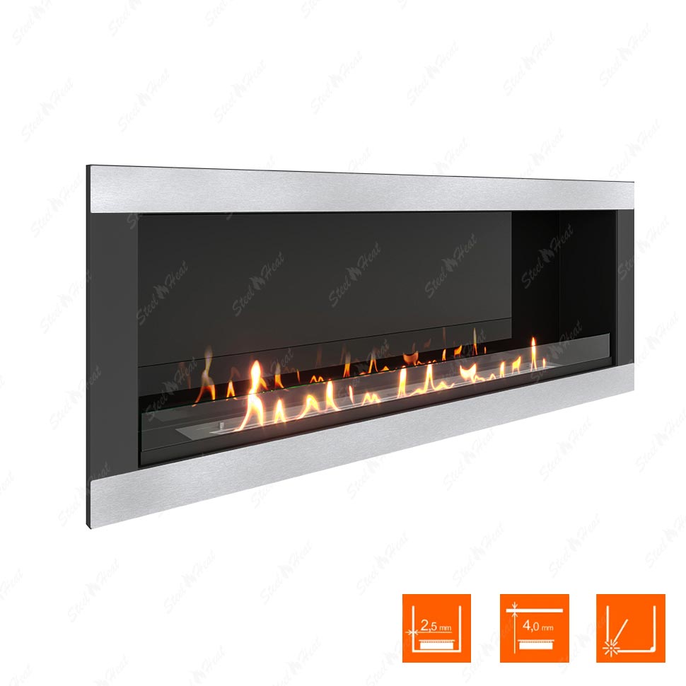 Биокамин SteelHeat ONE-H 1400 стекло + стемалит по цене 76 650 руб.