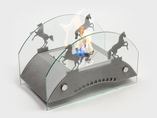 Настольный биокамин Lux Fire "Графский мост" M Серебро