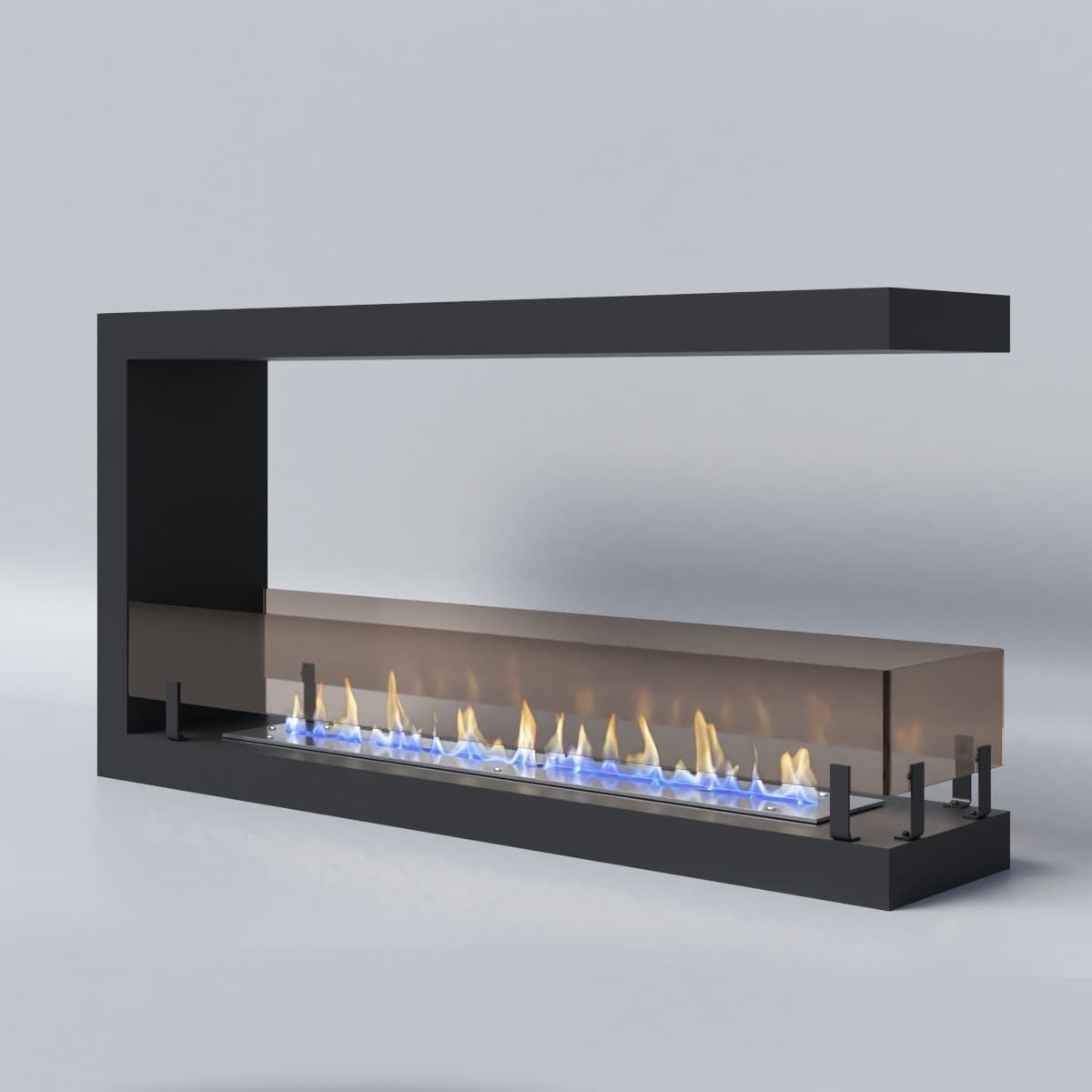 Биокамин "Русский огонь" Честер Торцевой 1000 с защитным стеклом по цене 41 050 руб.