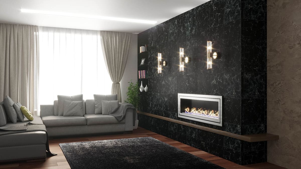 Биокамин "Русский огонь" Стенли 1300V встраиваемый с защитным стеклом по цене 48 340 руб.