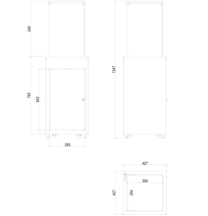 Газовый нагреватель Kratki PATIO Mini/G31/37Mbar/S, сталь, с пультом ДУ