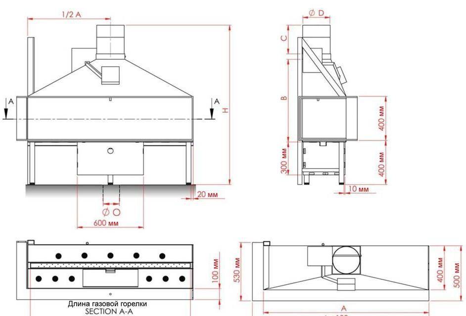 
Газовая топка Vero Design NI G8 H1