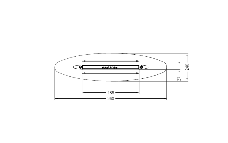 Настольный биокамин Spartherm Ebios-fire Elipse Base стальной по цене 113 700 руб.