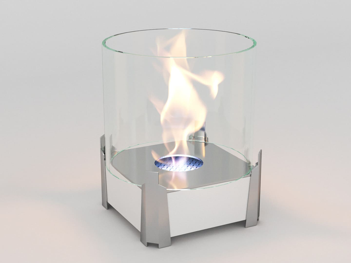 Настольный биокамин Lux Fire "Рондо" M Белый по цене 17 160 руб.