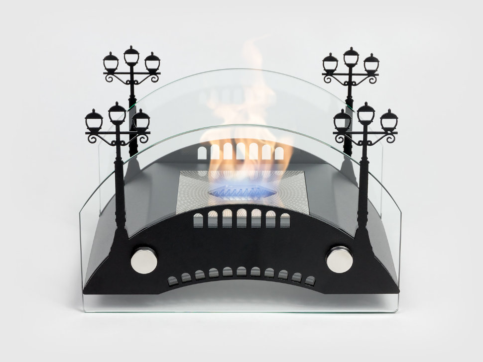 Настольный биокамин Lux Fire "Пушкинский мост" S Чёрный по цене 14 641 руб.