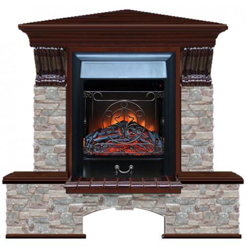 Бостон К Грот цветной угловой (красное дерево)+Majestic Black