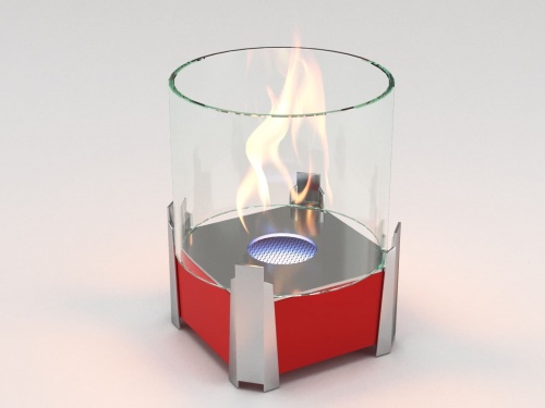 Настольный биокамин Lux Fire "Рондо" S Красный