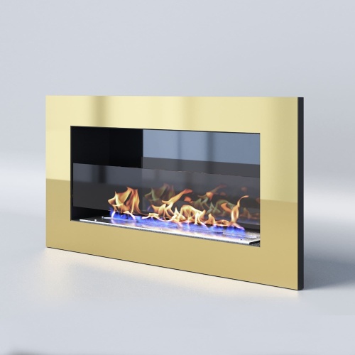 Биокамин "Русский огонь" Барокко 800V встраиваемый с защитным стеклом