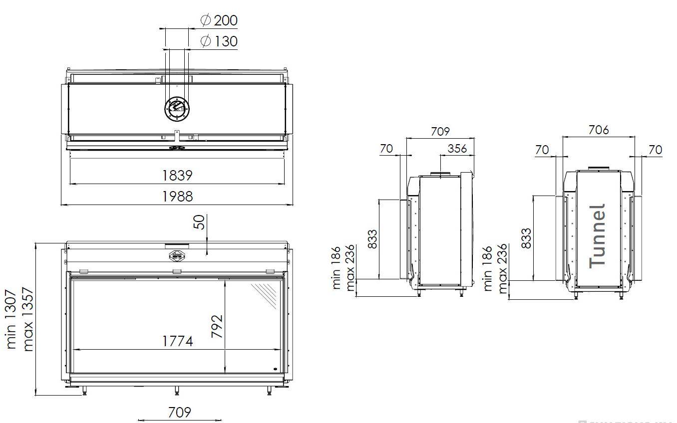 Газовый камин DRU Cosmo RCH