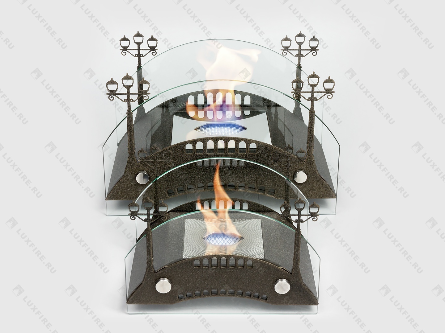 Настольный биокамин Lux Fire "Пушкинский мост" М (бронза) по цене 19 602 руб.