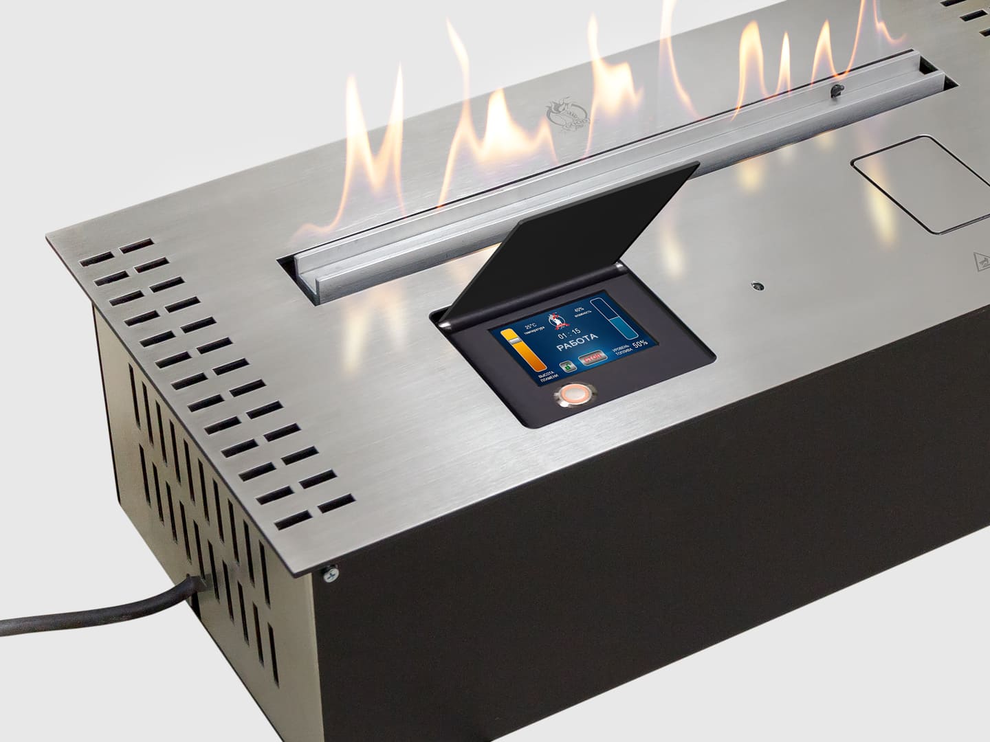 Автоматический биокамин Lux Fire Smart Flame 1200 RC INOX по цене 416 900 руб.