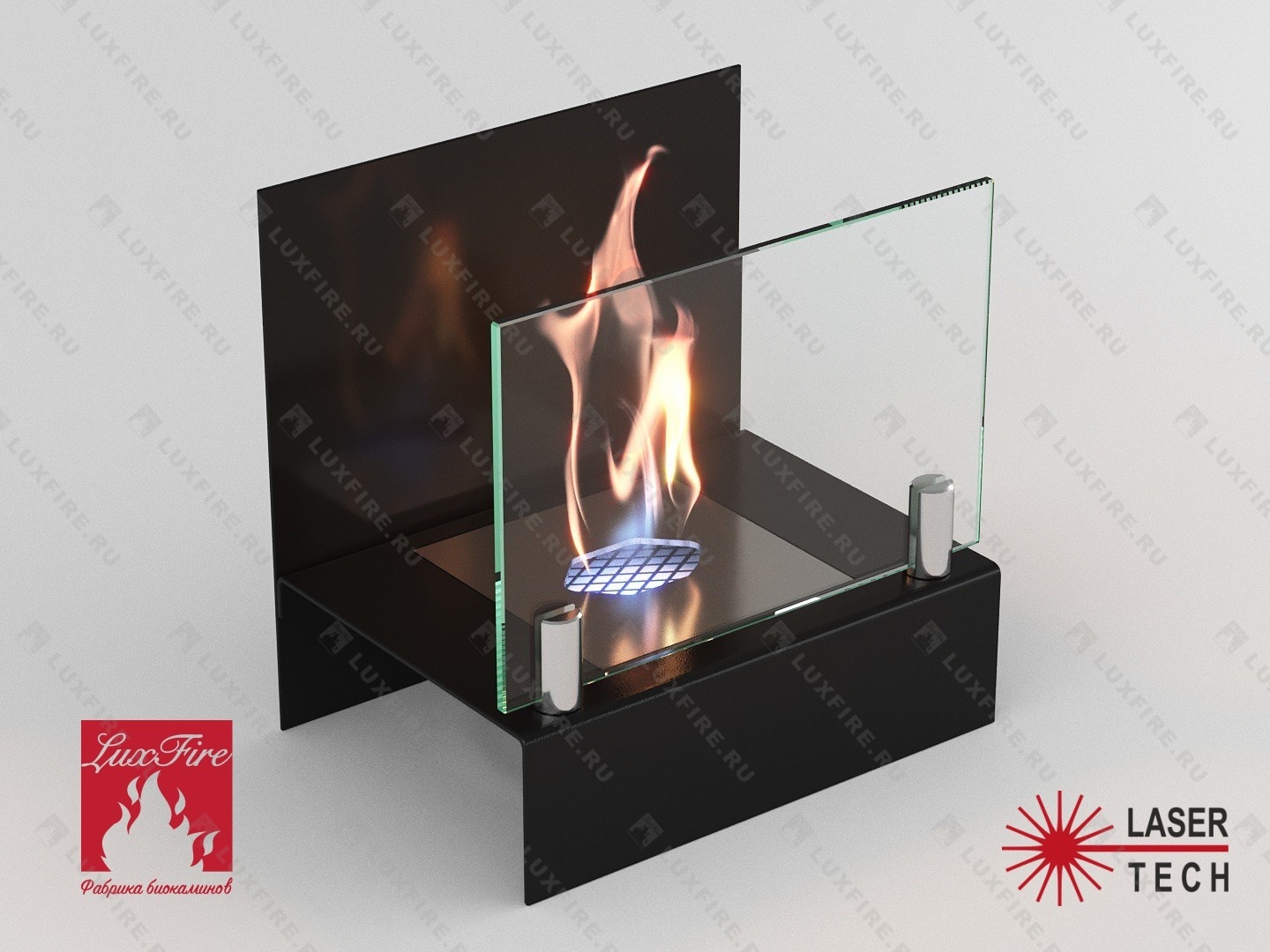 Настольный биокамин Lux Fire "Афиша" S (черный)
