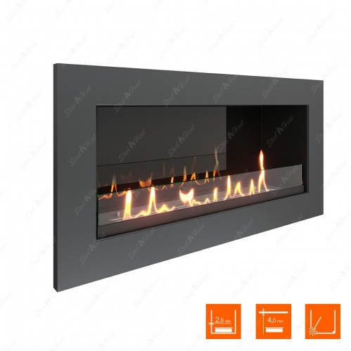 Биокамин SteelHeat ONE 800 XL стекло + стемалит