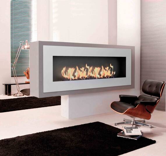 Биокамин ZeFire Elliot 1800 с белой рамкой по цене 62 200 руб.