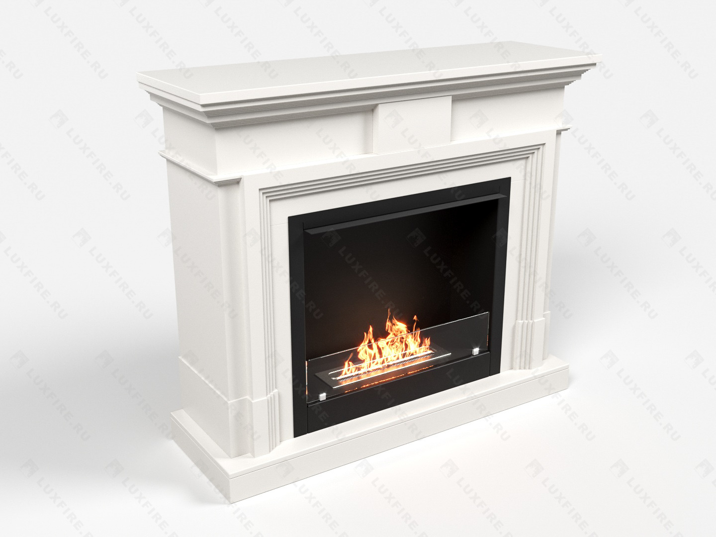 Биокамин Lux Fire с порталом Арарат 26, белый