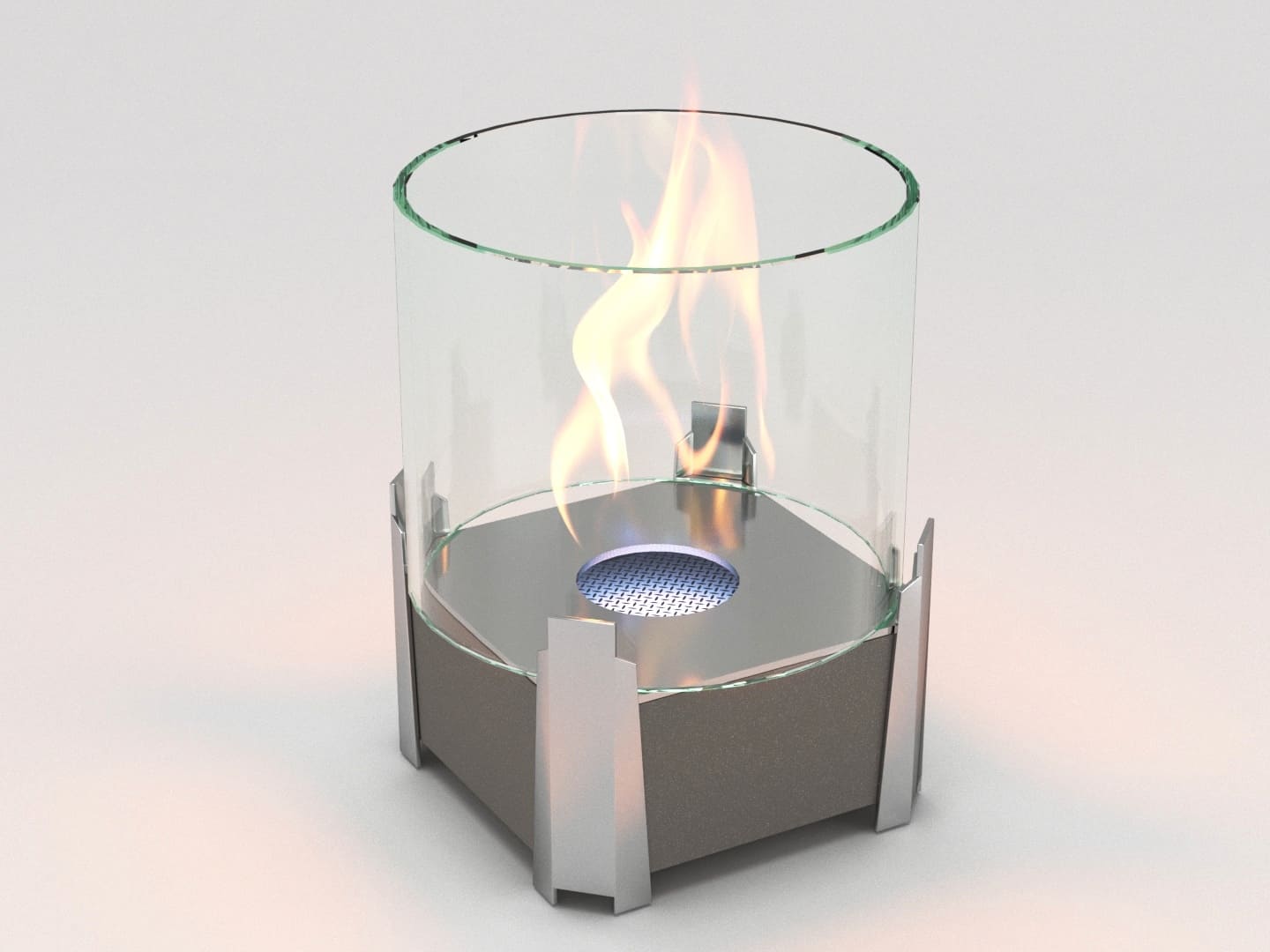 Настольный биокамин Lux Fire "Рондо" S Серебро по цене 12 760 руб.