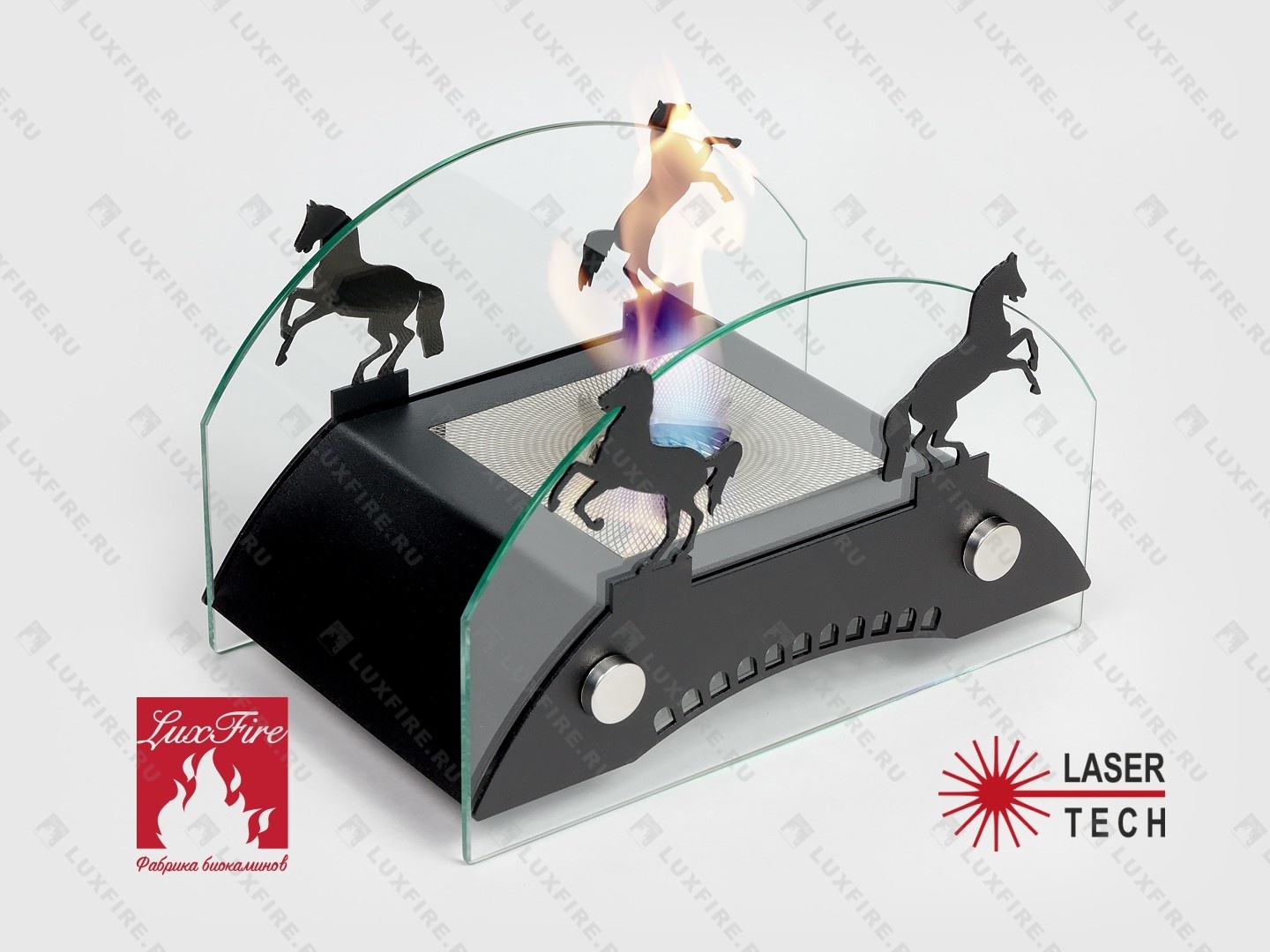 Настольный биокамин Lux Fire "Графский мост" S (черный)