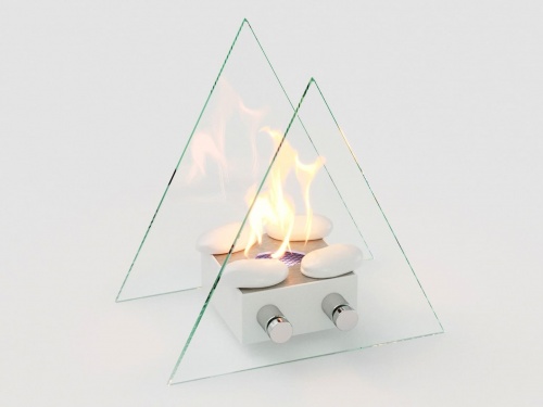 Настольный биокамин Lux Fire "Вулкан" S Белый