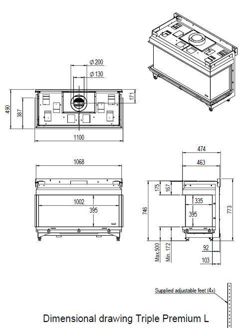 Газовый камин Faber Triple L