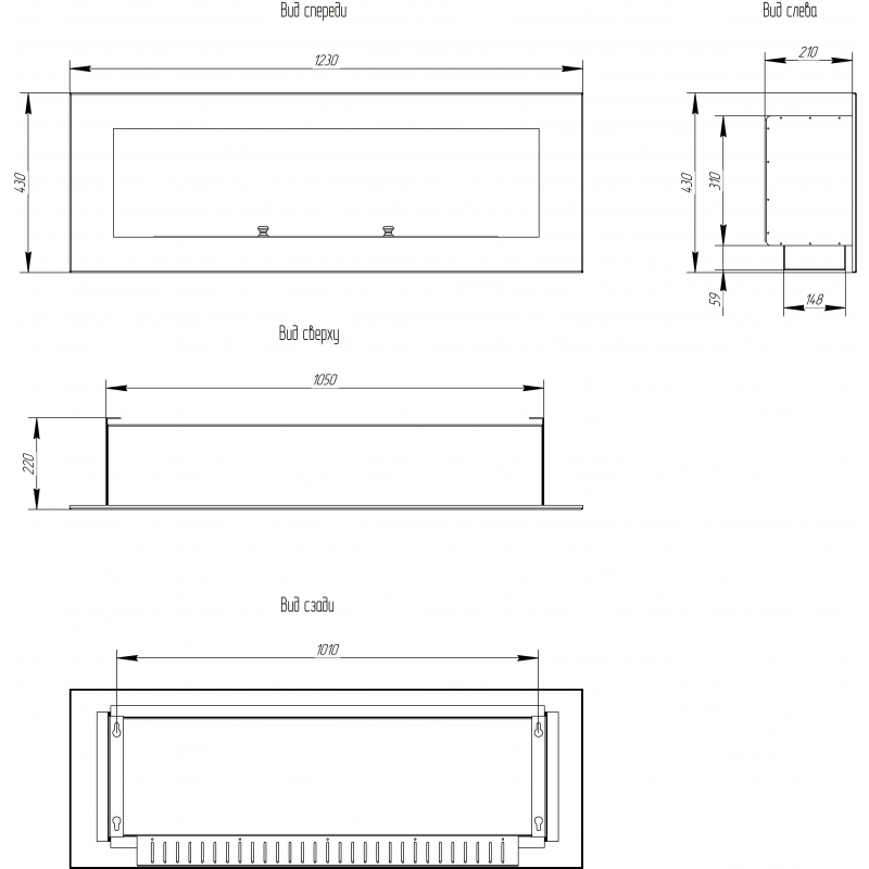 Биокамин Window 800 Арома grey по цене 41 000 руб.