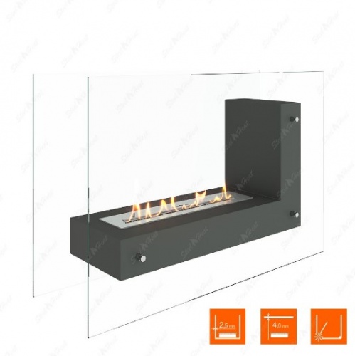 Биокамин напольный SteelHeat TETRISE 900 серый