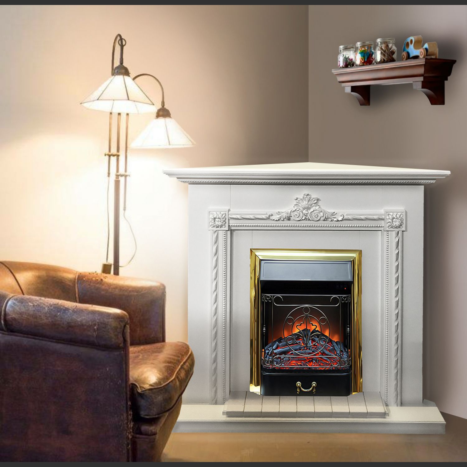 Электрокамин «Шервуд угловой»