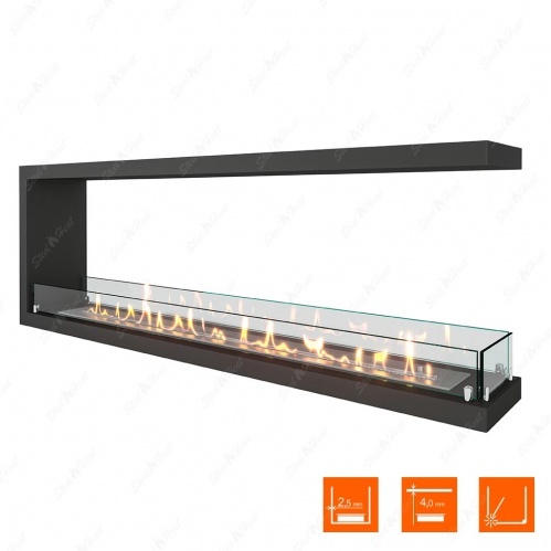 Биокамин торцевой SteelHeat Leader 1400