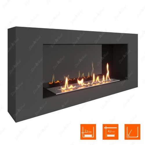 Биокамин SteelHeat WALL 900 стемалит