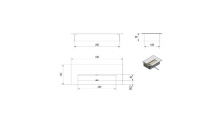 Биокамин Kratki JULIET/1500 TUV (1500x650) по цене €719