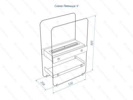 Напольный биокамин Lux Fire "Пятница V" по цене 55 550 руб.