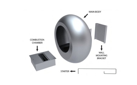 Настенный биокамин Cocoon Vellum Black по цене 154 300 руб.