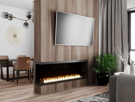 Биокамин "Русский огонь" Честер 1500 угловой левый с защитным стеклом по цене 55 400 руб.