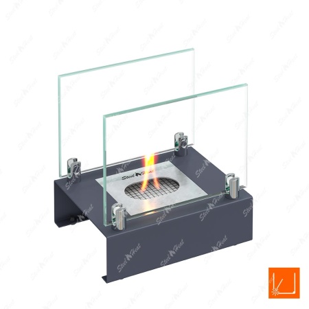 Настольный биокамин SteelHeat ALBA серый по цене 5 960 руб.