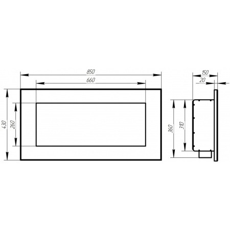 Биокамин Window II grey по цене 30 400 руб.