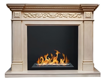 Биокамин в мраморном портале "Русский огонь" Regata по цене 390 000 руб.